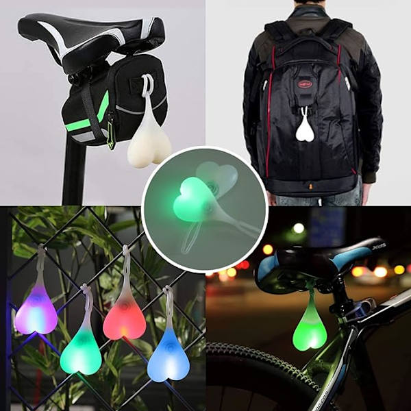 Jumping Heart Cykel Baglygte (Blå), Cykel Reflektor LED L