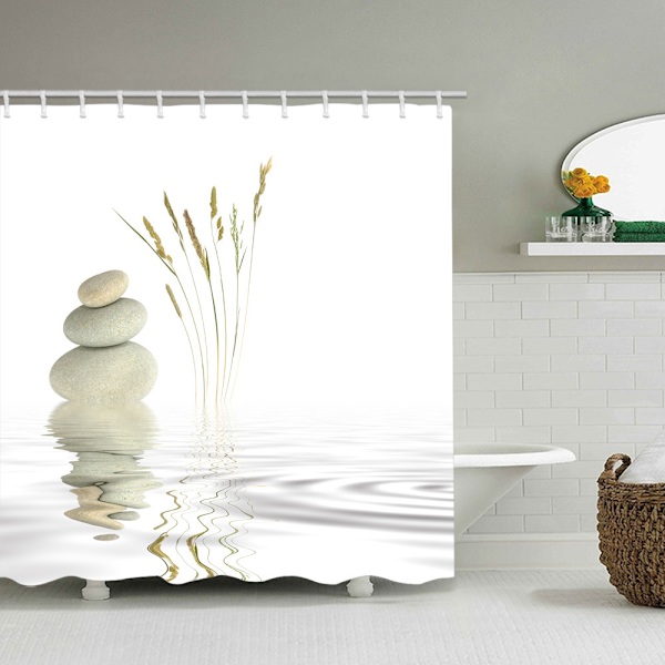 Duschdraperi 120 x 200 cm Digitaltryck Modern Design Vattentätt
