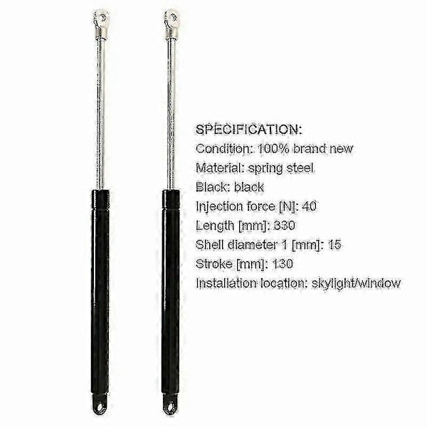 2 stk Gassdempere Passer Dometic For Seitz Heki Caravan Luker Takluke
