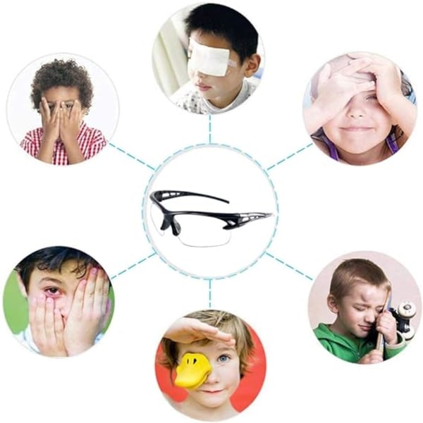 Goggles-3-pack genomskinliga skyddsglasögon, skyddsglasögon med plast