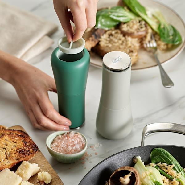 Sett med 1 salt- og pepperkvern - Anti-Spill - Rustfritt stål - G