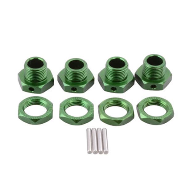 ##/Blå 4-pack Infinity 1:8 Aluminiumlegering bond 94762 94081 17MM RC Bil Hjulnav Adaptrar##/