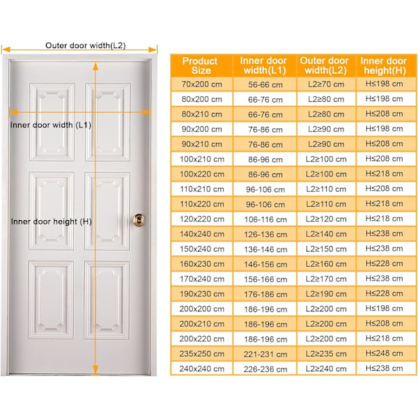 Magnetisk Myggnett Dør Vindu 90x210cm Anti Flue Insekt Dør