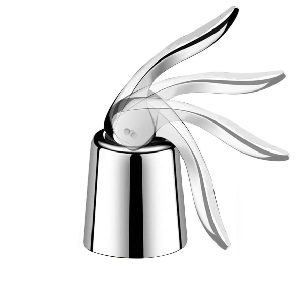 ##/Vinstoppe til åbne vinflasker (Silber-2) Rustfrit stål vinflaskeprop Saver Genanvendelig gummihætte##/
