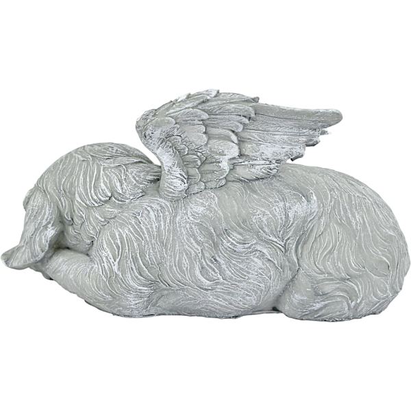 ##/Hundängel minnesstaty gravsten, 12cm, polyresin##/