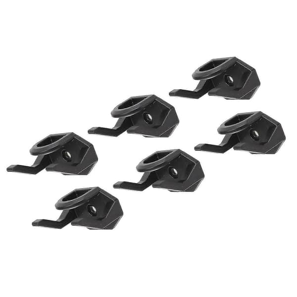 16 stk. Universelle Hattehylde Display Kroge til Væg Hjem - Sort Selvklæbende