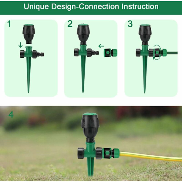 ##/Hagesprinkler, plensprinkler 360° roterende sprinkler for 4-7m##/