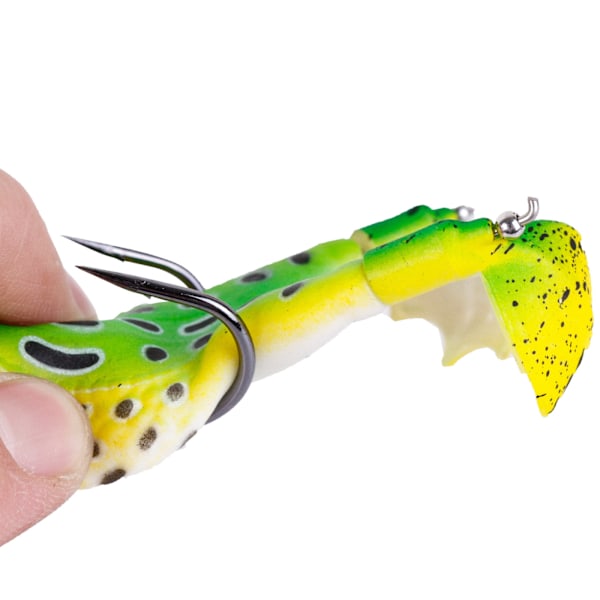 ##/Kunstig agn Trendex frø 9cm grøn gummiagn tilfældig farve 7 stykker##/