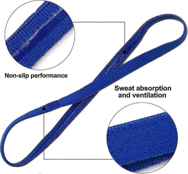 5 stk Sportshodeband for gutter, elastiske sportshodeband med sklisikker, tynne fotballhodeband