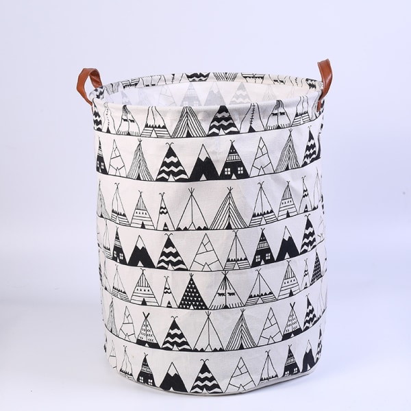 /#/Freestanding Laundry Basket Storage Sorter Drawstring Lid Collapsible Thick/#/