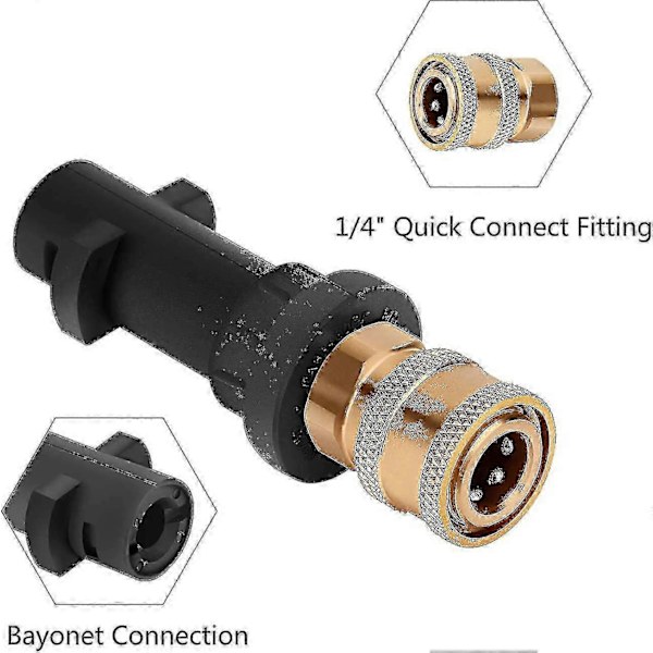 Tilbehør til adapter til højtryksrenser til Karcher K2 K3 K4 K5 K6 K7 Krcher pistol, 1/4' Quick Connect