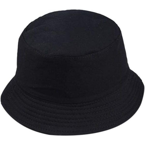 Sort Kvinde Mand Bob Hat Unisex Fiskerhat Mode Hat Beskyt