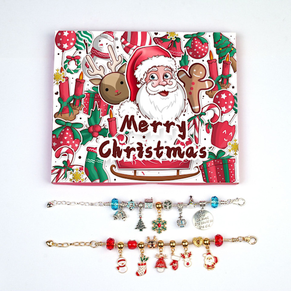 ##/Julkalender med 24 Dagar Nedräkning Armband Smycken Julgåva##/