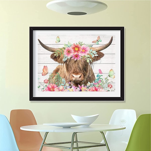 ##/5D diamantmålning-DIY-30x40cm-ko med krans##/