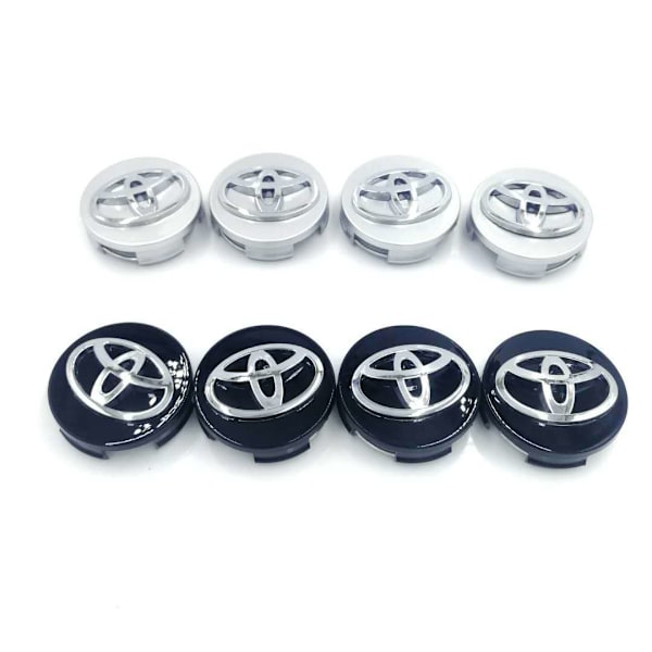 Toyota 4 62mm Hjulkapsel Navkapsel för Logotyp Silver