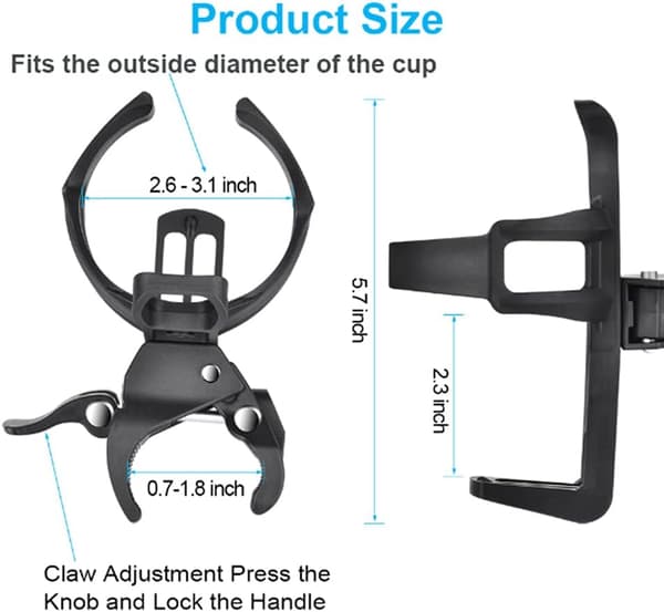 2-pak cykelflaskeholder, let og stærk flaskeholder, let