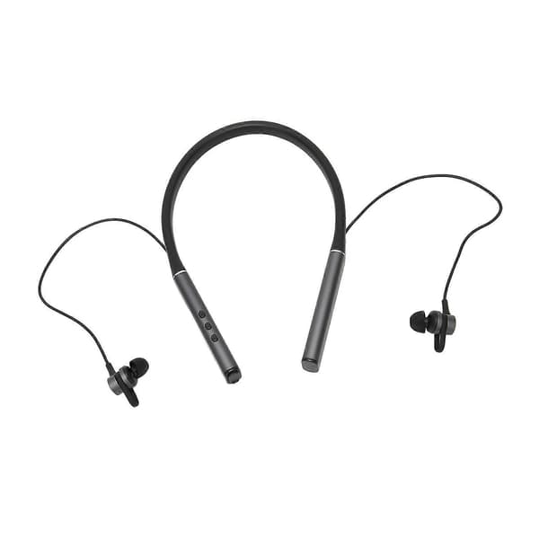 Nackbands Bluetooth Hörlurar Trådlösa HiFi Stereo Bas Magnetiska Nackbands Hörlurar för Utomhussporter Träning Grå