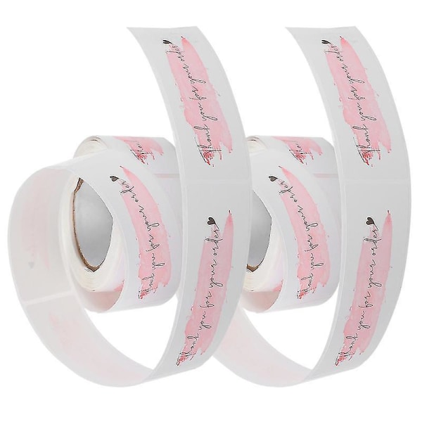 6X6X3.1cm Kuverter 2 Ruller Tak-mærker Forseglingsklistermærker Dekaler Til Gaveemballage Klistermærker (som Sh&