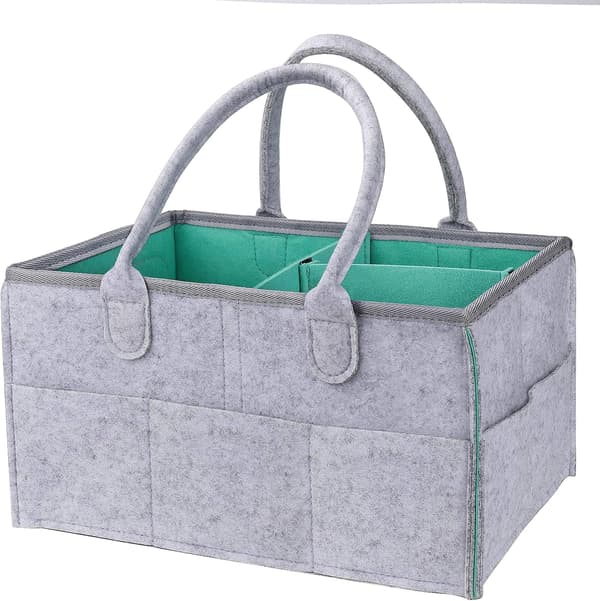 Filtet Baby Opbevaringskurv, Foldbar Bleorganiser, Vuggegave
