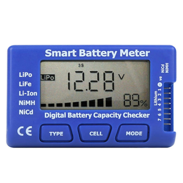 5-i-1 Intelligent Digital Batterimåler Batterikapacitetstjekker med LCD-display
