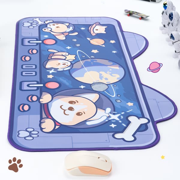 Space Dog Extra Large -hiirimatto, 72×40 cm