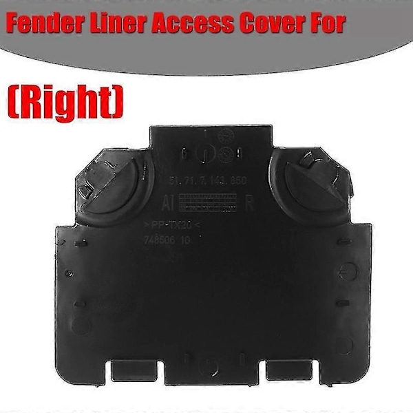 Vänster/höger Bil Fram För Fender Liner Åtkomstlucka Trim För- E82 E88 E90 E91 135i 325i 51717143849