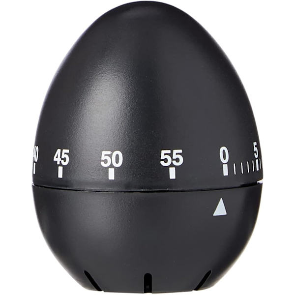 Lotde 4 Sort Ægformet Mekanisk Timer