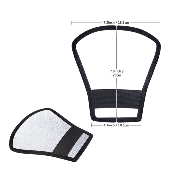 2 Stykker Flash Diffuser Softbox 25X25X21cm Fleksibel Hvid Reflek