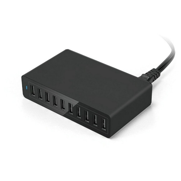 ##/Työpöydän USB-latausasema 60W 1 kpl Musta 10 Kannettava Matkustus Koti Hu##/