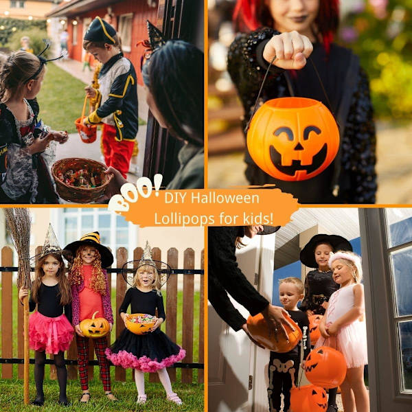 1 Silikon Halloween Lollipop Form - 8 Hulrum Græskar, Kranium, Ba