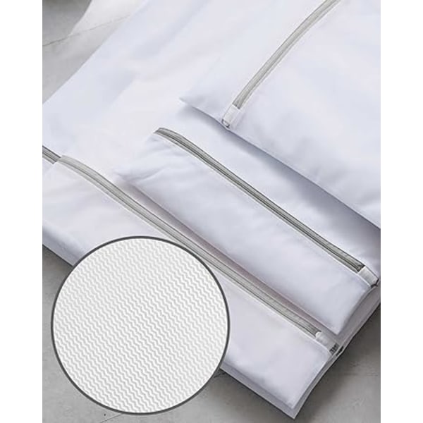 Vaskesekker i Mesh (4 stk, 16 x 20 tommer), delikate vask