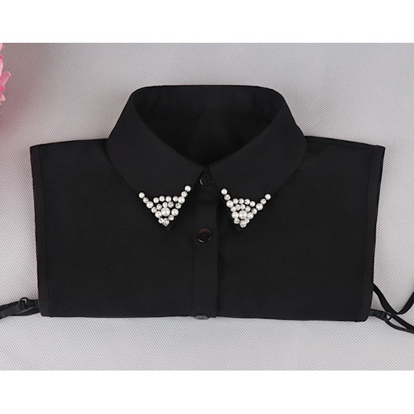 ##/Instickskrage (1 st) blusskrage med pärlor och strass##/