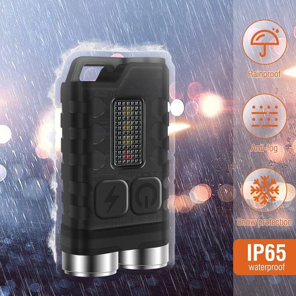 V3 Mini Genopladelig Lommelygte LED Flashlight Kraftig 900 Lumen