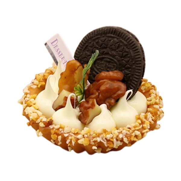 Simuleringskake Modell Realistisk Fotografering Rekvisitter Håndlaget Kunstig Fruktkake Egg Tart Modell Vindu Utstillingsdekorasjon for Fest E