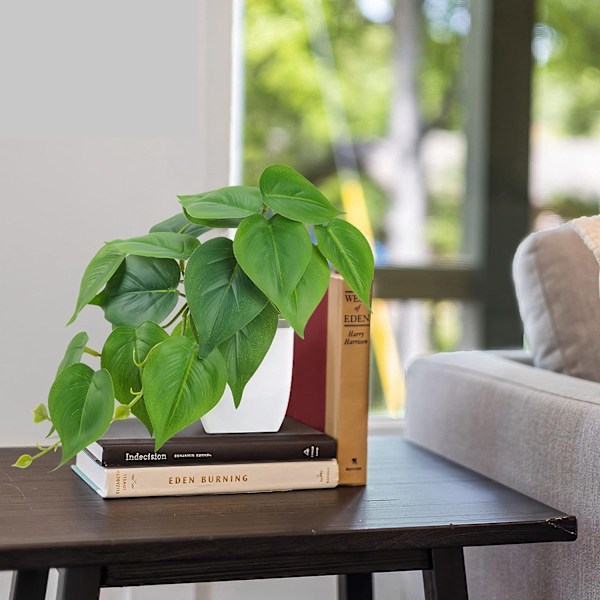 ##/Briful Sæt af 2 Små Kunstige Planter i Keramikpotte Falske Planter##/