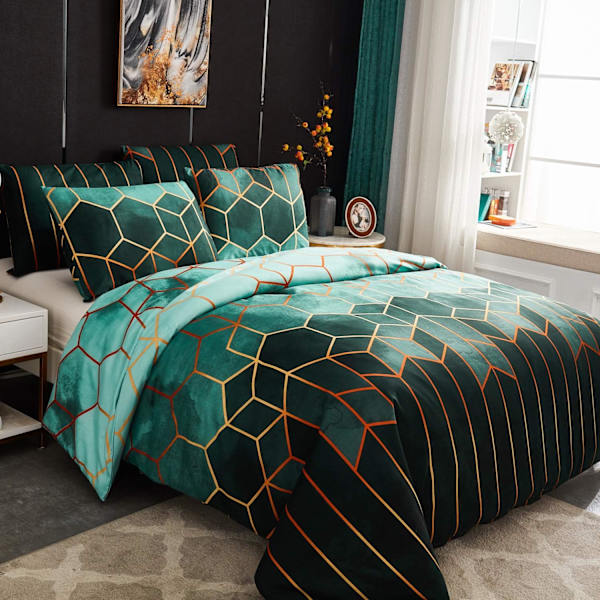 ##/Täcke Set 135x200cm med 1x Kuddfodral 50x70cm Unik Mode 3D##/