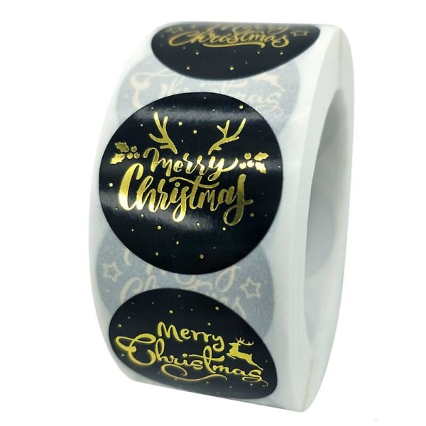 Snefnug Glædelig Jul Stickers Slikpose Konvolutter Forseglings Etiket Sticker Julegaver Æske Dekorationer qy724-100stk