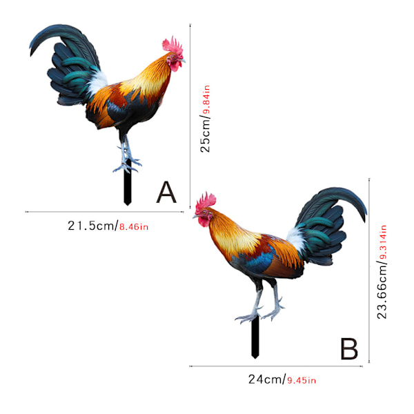 ##/2 Haner Dekorative Akryl Dyr Have Ornament##/