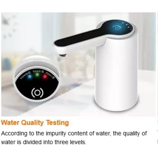 ##/Mini Smart USB Bunnlader 5 Gallons Flaskevannrenser Drikkbart Vann Kald Automatisk Fristående Bærbar Vannkjølerpumpe##/