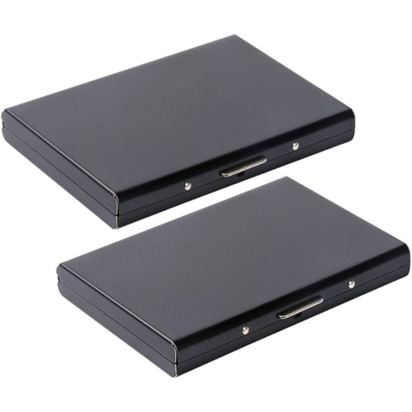 Metal Card Holder Wallet (Black), Slim Stainless Steel Metal Wal