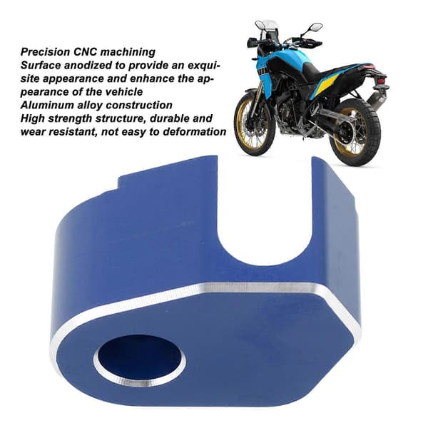 Motorcykel ABS Sensor Skydd Kåpa Aluminiumlegering för Tenere 700 Rally Edition 2019 till 2024 Bakre Blå