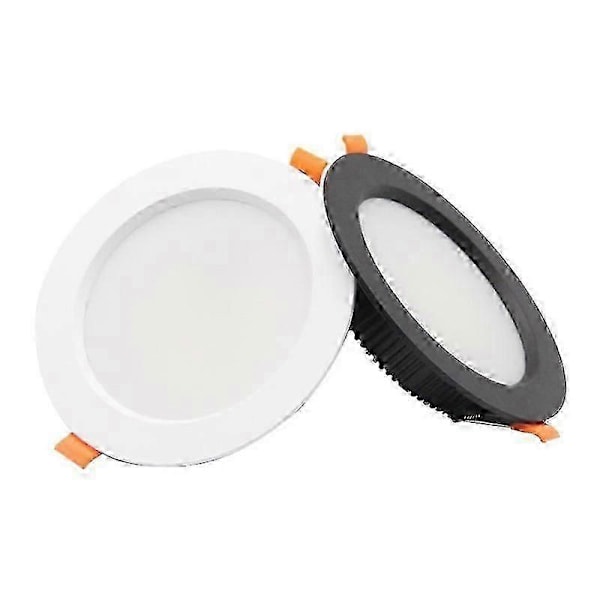 2.5 \"7W åpen hull 7-8.5CM LED downlight svart høy lysstyrke hel aluminium hull lys husholdnings kommersiell innebygd himmellampe 2 stk