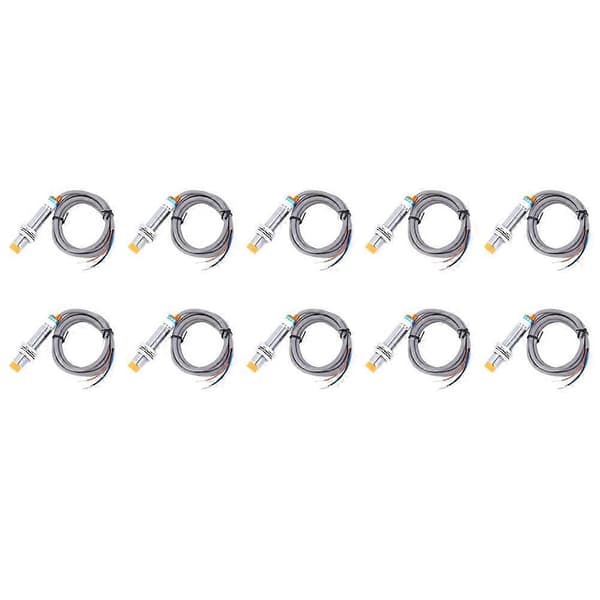 10 st JYIO LJ12A3-4 Z / AX Sensor Induktiv Närhetssensor 6-36VDC 300mA för DC 3 Tråds NPN