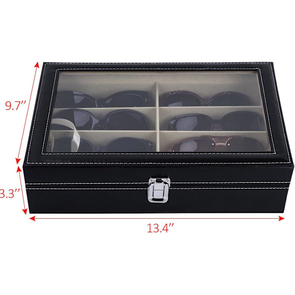 8 Separate Opbevaringsrum, til Solbriller Ur Organizer