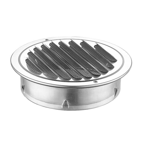 Ventilasjonsrist 120mm Rundt Rustfritt Stål Ventilasjonsrist Ve