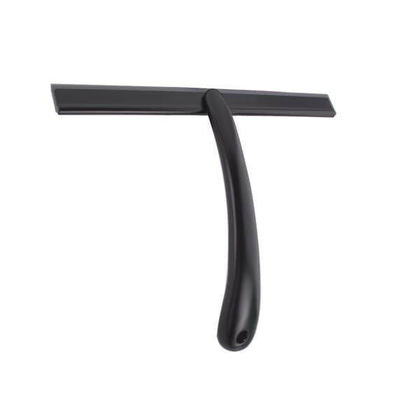 1 stk. 25 cm, Sort. Rustfrit Stål Bruser Squeegee med Stærk Sugning