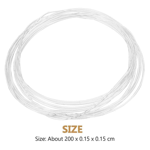 1 st 2 m Optisk Fiberkabel Optisk Fiber Solid Transparent Ljus-emitterande Fiber MMA Material (Vit 1,5 mm)