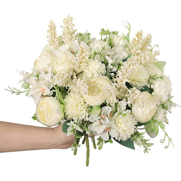 2 stk. Kunstig Håndholdt Blomsterbuket, Kunstig Rosebuket