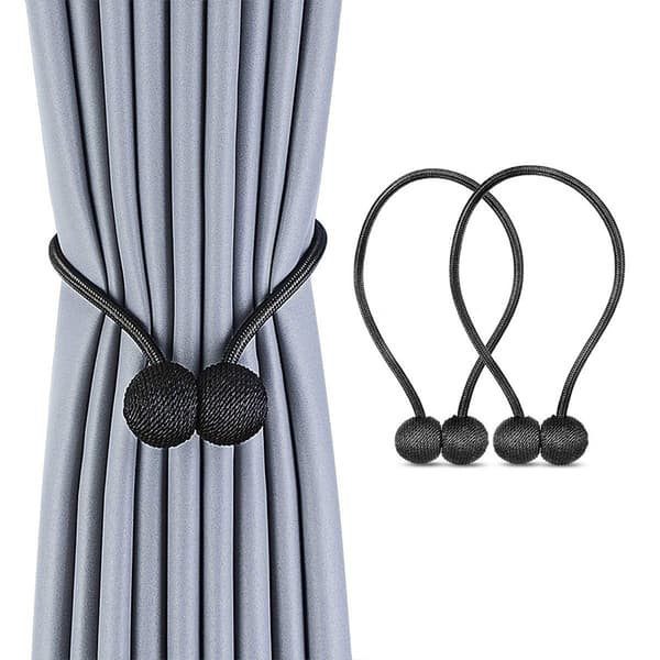 (Svart) Gardinband Magnetiska Gardinband Magnetisk Fläta