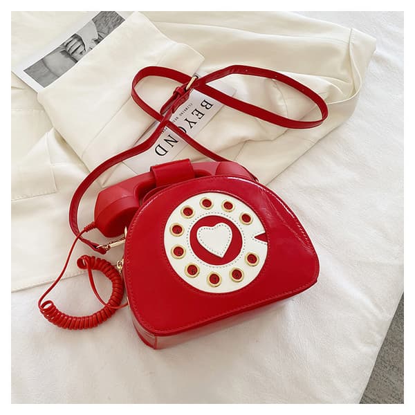 Kreativ telefonhandväska, crossbody-väska, röd